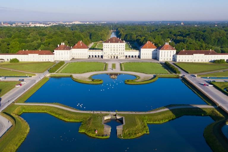 The Nymphenburger Park in Munich photographed from above.