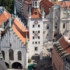View from above of the Marienplatz with the New Town Hall in Munich.